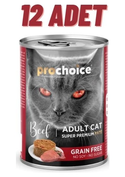 Prochoice Adult Cat Beef Pate Kedi Konservesi 12X400 gr