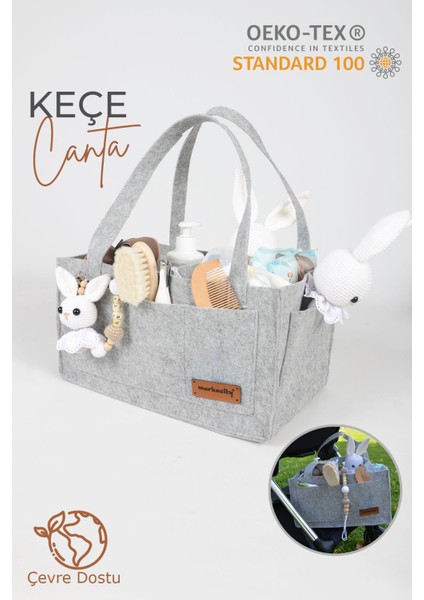 Pratik Düzenleyici Keçe Bebek Bakım Organizeri Anne Bebek Bakım Çantası