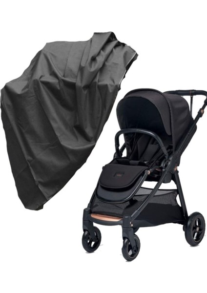 Bebek Arabası Saklama Kılıfı Branda Örtü Su Geçirmez - Siyah