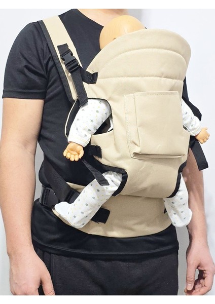 Çift Yönlü Bebek Taşıma Kangurusu Ergonomik Lüx Bebek Taşıyıcı Kanguru Krem indirimleri