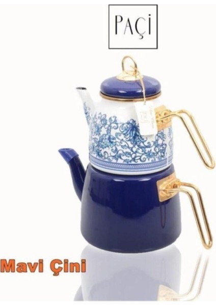Elite Class Emaye Çaydanlık Takımı Mavi Çini PACI-ELITE-4673 200807