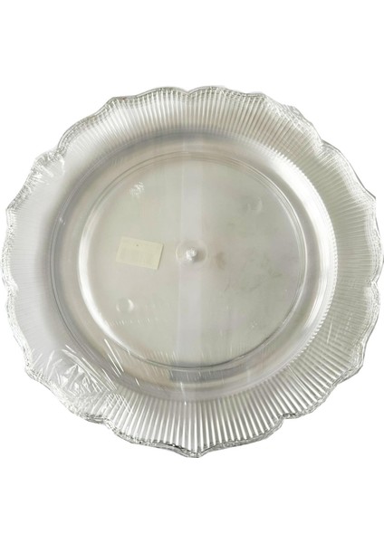 Davet Parti Sunum Doğum Günü Şeffaf Sert Plastik Mika Tabak - 22 Cm. -6 Adetlik 3 Paket fiyatları