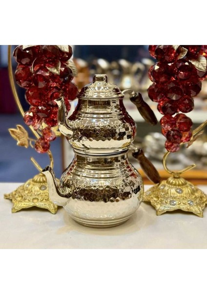Bakır dövme çekiç, büyük kaplama çaydanlık, dayanıklı ve şık tasarım, 2-2.99 L, bordo renk fiyatları