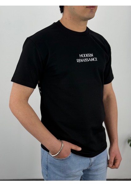 Mordern Dijital Sırt Baskılı Slim Fit T-Shirt
