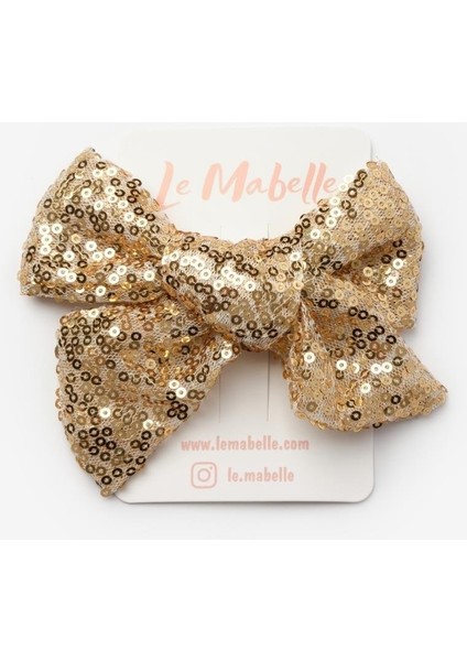 Altın Payetli Kız Çocuk Klips Toka