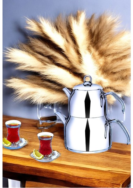 Mini Çelik Çaydanlık Takımı, Indüksiyon Tabanlı, Metal Kulplu, Şık ve Kullanışlı, 1,25 L fiyatları