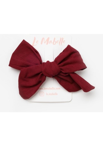Bordo Fiyonk Kız Çocuk Klips Toka