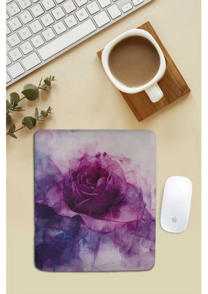 Bilek Destekli Mor Epik Gül Dikdörtgen Pürüzsüz Yüzey Dikişsiz Mouse Pad 18X22CM fiyatları