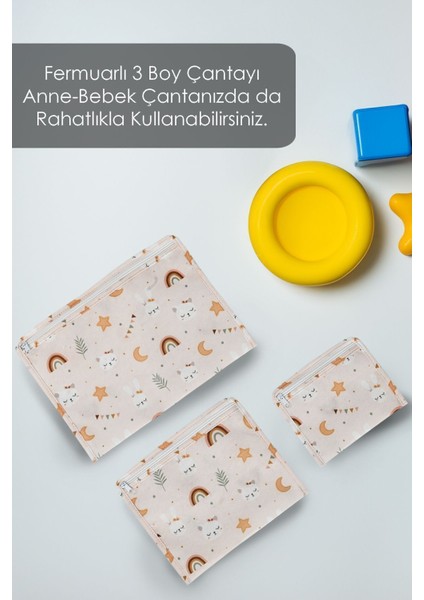 6'lı Bavul Valiz Organizer - Yeni Doğan Hastane Seti - Desenli Anne Bebek Valiz Içi Düzenleyici Hur fırsatları