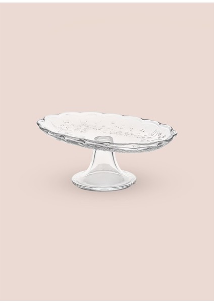 Ayaklı Cam Sunum Tabağı Oval 31X20X12 cm CAM0498