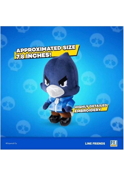 Brawl Stars Yumuşak Kadifemsi Peluş Figür - Crow - 20 cm indirimleri