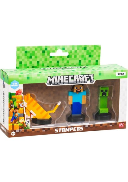 Minecraft 3D Figür Stamper 3'lü Set - Model 1
