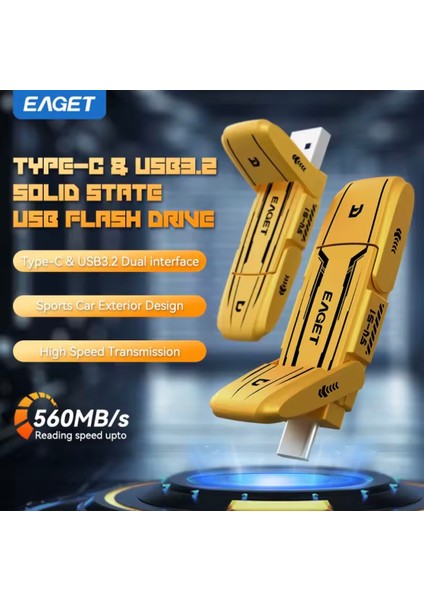 256Gb.Yüksek Hızlı 560Mbs İphone 15/16 Type-C Girişli Tüm Telefonlara Uygun Otg Çift Giriş Metal Sağlam Orjinal