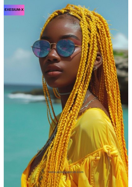 X-Pression Afrika Zenci Örgüsü ve Rasta İçin Sentetik Saç 165 GR LİMON SARISI #YELLOW2