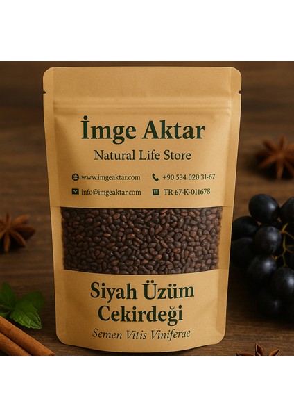 Siyah Üzüm Çekirdeği Tane 100 gr