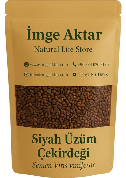 Siyah Üzüm Çekirdeği Tane 100 gr fiyatları