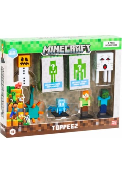 Minecraft 3D Figür Toppeez 8'li Delüks Set - Model 4
