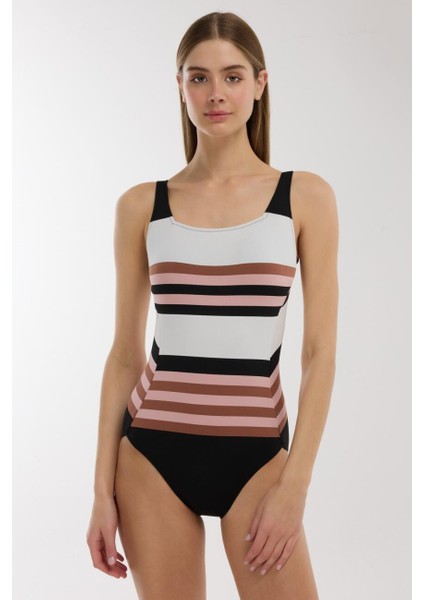 4310 Kahverengi Pembe Toparlayıcı Mayo