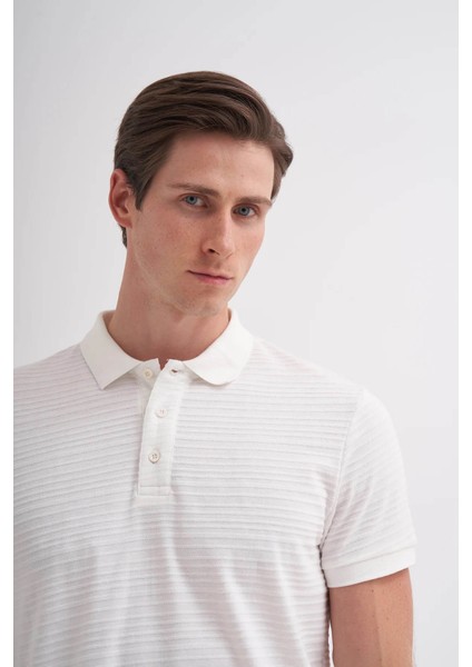 Polo Yaka Ekru Erkek T-Shirt 4221 modelleri