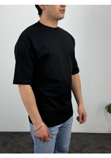Düz Renk Oversize T-Shirt