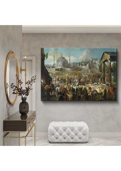 Osmanlı Töreni - Ayasofya Önünde Merasim Kanvas Tablo