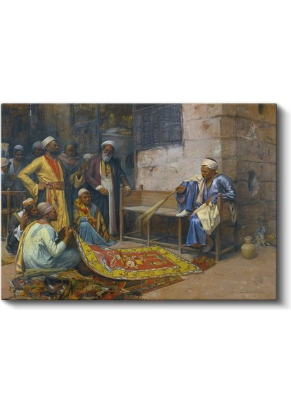 Osman Hamdi Bey - Halı Tüccarları Kanvas Tablo