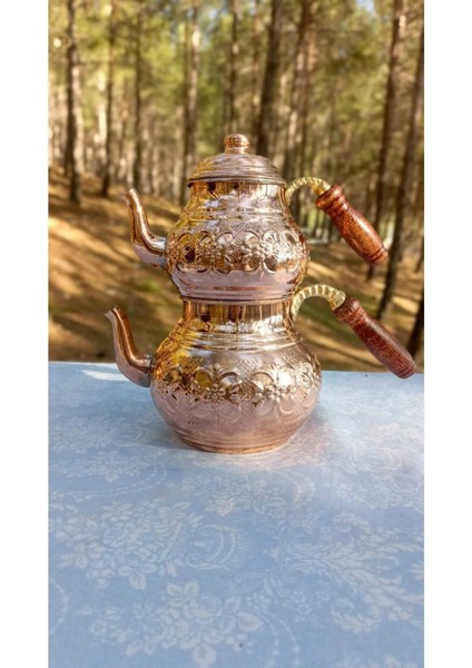 Bakır Çaydanlık Orta Boy, Şık ve Dayanıklı, 1,6 L, Metalik Renk modelleri