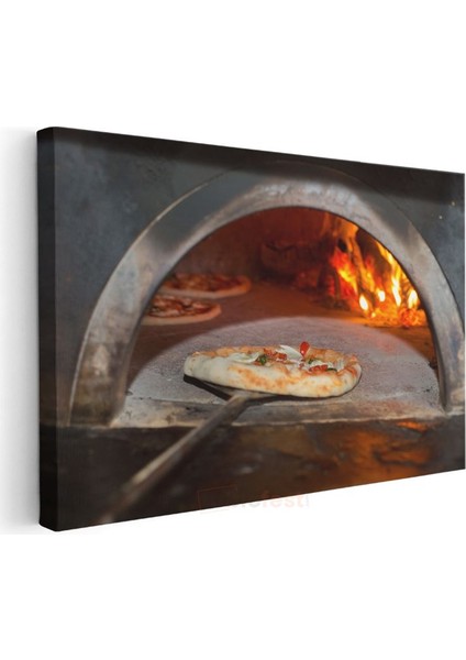 Taş Fırın Pizza - Geleneksel Italyan Lezzeti Kanvas Tablo
