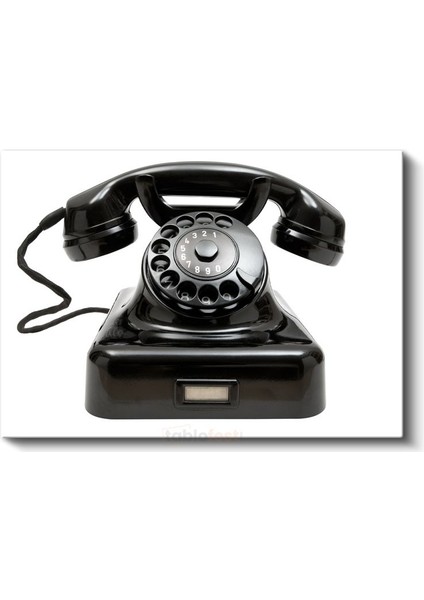 Klasik Telefon - Siyah Kadran Tasarımlı Kanvas Tablo fiyatları