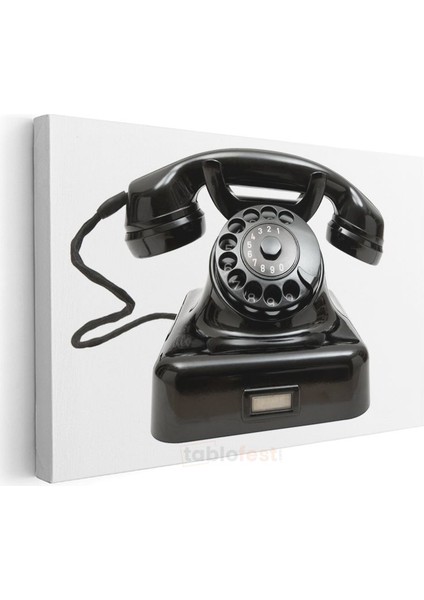 Klasik Telefon - Siyah Kadran Tasarımlı Kanvas Tablo modelleri