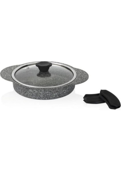 Granit Plus 3'lü Sahan Seti Silikonlu Gri 16-18-20CM TAC-3182 fiyatları