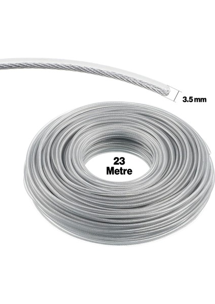 Çelik Telli 3.5 mm 23 Metre Misina Motorlu Tırpan Yuvarlak Çim Ot Biçme Teli Güçlü Performans fiyatları