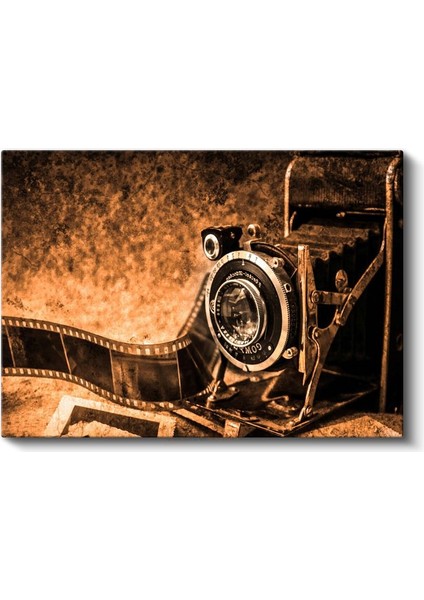 Eski Fotoğraf Makinesi - Film Şeridiyle Nostalji Kanvas Tablo fiyatları