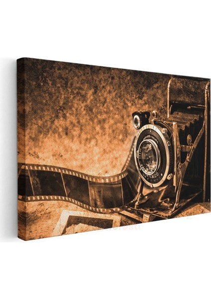 Eski Fotoğraf Makinesi - Film Şeridiyle Nostalji Kanvas Tablo modelleri