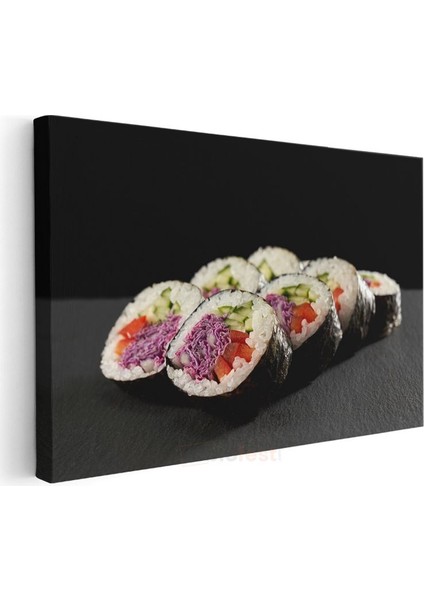 Sushi Ruloları - Renkli Içeriğiyle Japon Mutfağı Sanatı Kanvas Tablo modelleri