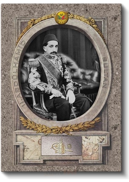 Osmanlı Padişahları - Sultan V. Mehmed Reşad Portresi Kanvas Tablo