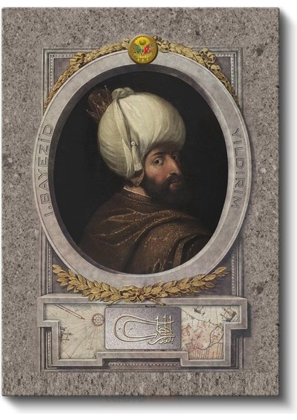Osmanlı Padişahları - Sultan I. Murad Han Kanvas Tablo