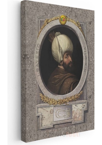 Osmanlı Padişahları - Sultan I. Murad Han Kanvas Tablo