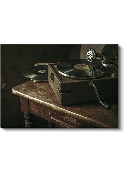 Antika Pikap - Nostaljik Müzik Aleti Kanvas Tablo