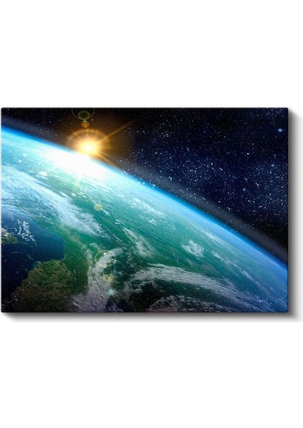 Dünya Manzarası - Uzaydan Görülen Mavi Gezegen Kanvas Tablo fiyatları