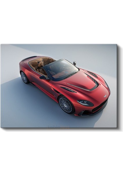 Aston Martin Dbs Superleggera Üstten Görünüm - Lüksün Yüksek Hali Kanvas Tablo
