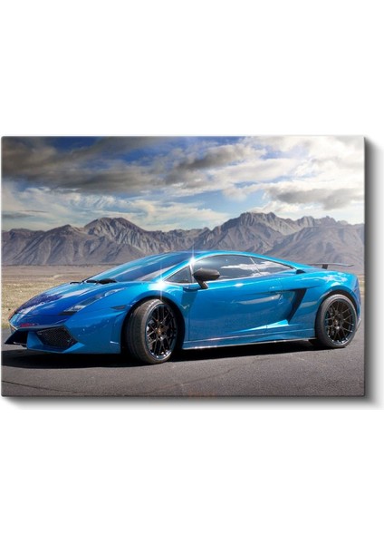 Mavi Lamborghini Gallardo - Gücün Estetiği Kanvas Tablo