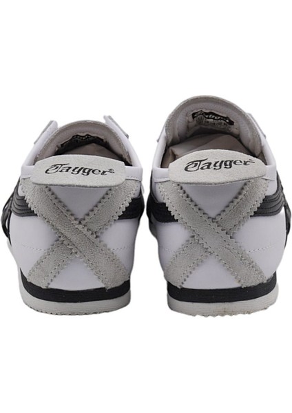 Tayger E-3226 Unisex Deri Sneaker Spor Ayakkabı Beyaz - Siyah indirimleri