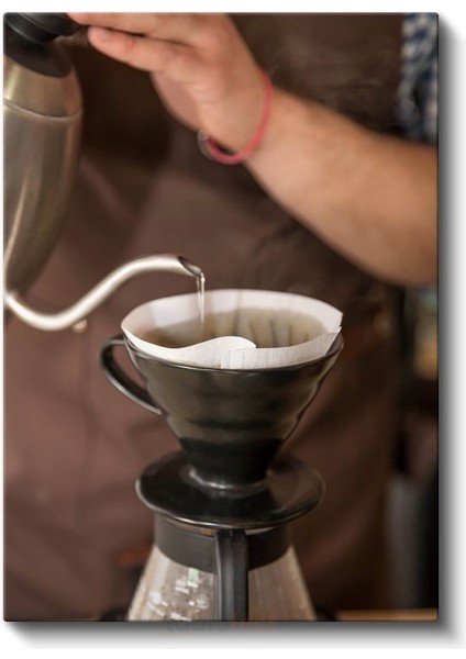 Barista - El Demlemesi Kahve Hazırlama Tekniği Kanvas Tablo