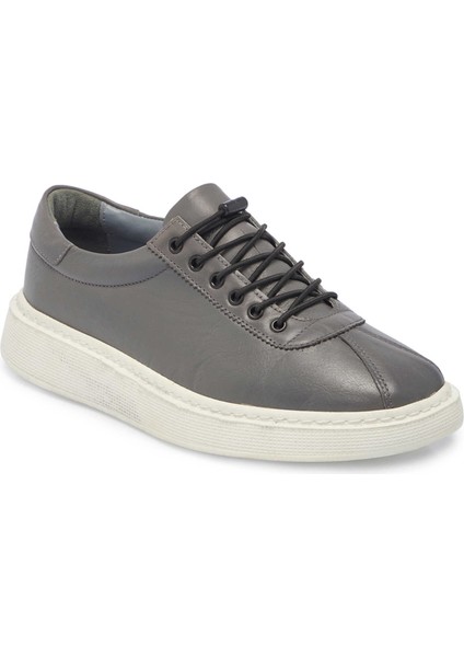 Gri Hakiki Deri Erkek Sneaker - E24I1AY56610-B43