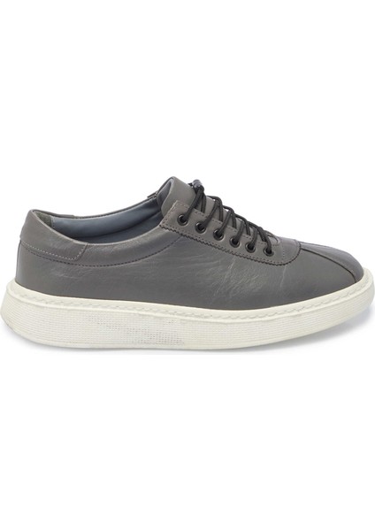 Gri Hakiki Deri Erkek Sneaker - E24I1AY56610-B43
