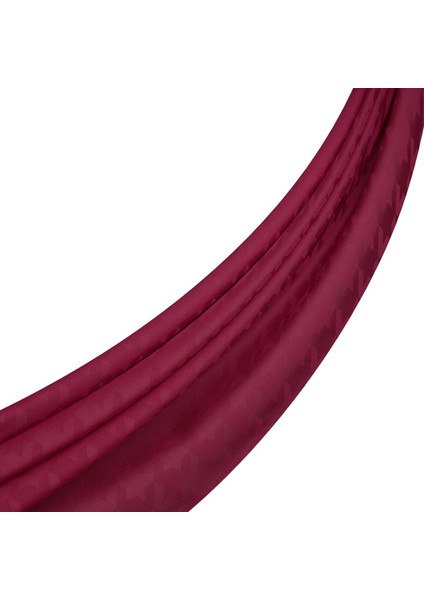 Dört Mevsim Kazayağı Desenli Monogram Şal 04390-FUŞYA