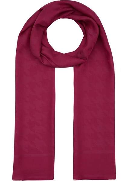 Dört Mevsim Kazayağı Desenli Monogram Şal 04390-FUŞYA modelleri