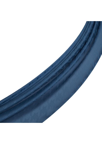 Dört Mevsim Kazayağı Desenli Monogram Şal 04390-İNDIGO