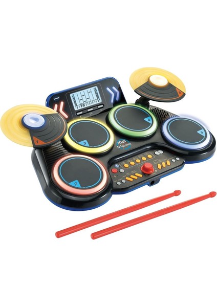 Kidi Dj Drums Elektronik Davullar, Işık Efektleri ve Öğrenme Modu, 6-12 Yaş Için